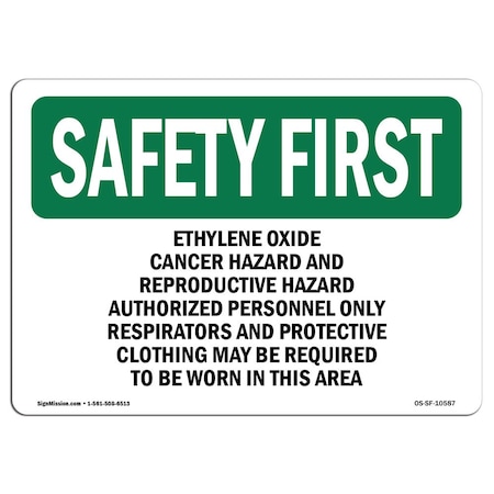OSHA SAFETY FIRST, 10 Height, 14 Width, Aluminum
